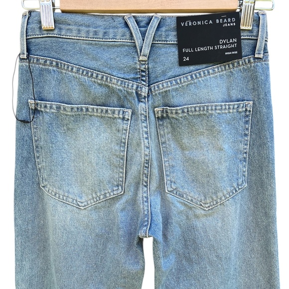NWT Veronica Beard Dylan Straight Leg Step Hem Jeans in Sunset Pier Size 24 - Picture 12 of 15